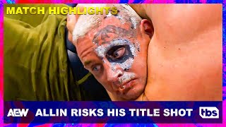 Darby Allin Risks Title Shot and Body Against Jon Moxley Clip  AEW Dynamite  TBS [upl. by Llenrod]