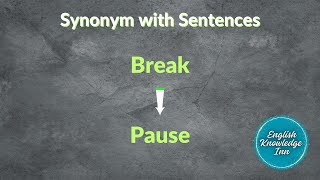 Synonyms of break  English synonyms words  Example of synonym words [upl. by Oirifrop]