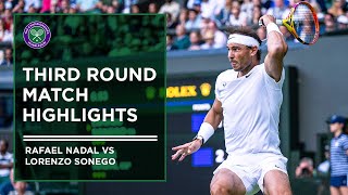 Rafael Nadal vs Lorenzo Sonego  Match Highlights  Wimbledon 2022 [upl. by Phene423]