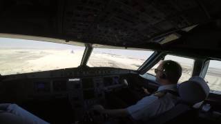 Dammam 34L Cockpit view Landing Jan 2017 [upl. by Keener]