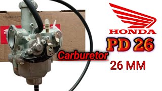 Carburettor Setting model PD 26 Honda CG125 MOTORBIKE [upl. by Dadivitan]