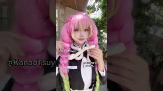 Mitsuri and Kaburamaru🍡🐍 socute mitsurikanroji demonslayer cosplay [upl. by Hadihahs713]