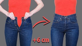 How to upsize jeans in the waist to fit you perfectly  the simplest way [upl. by Ecyaj]