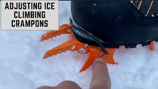 Adjusting Ice Climbing Crampons [upl. by Akinar]