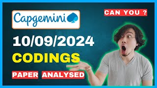 Today😲  Capgemini Coding Questions 2024  capgemini assessment test 2024  UBK Anna [upl. by Odradlig]