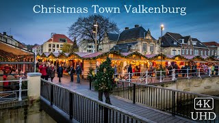 Valkenburg Netherlands  Part 1  An enchanting Christmas Town 4K [upl. by Acisseg]