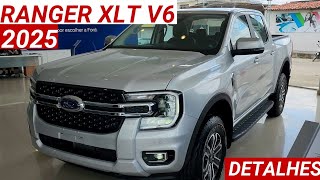 Nova Ford Ranger XLT 30 V6 2025 chega por R295790 com muita tecnologia potência e brutalidade [upl. by Aicargatla]