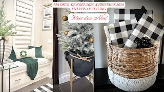 Ma Deco de Noel 2024 Christmas 2024 entryway styling idees deco NoelDIY maison idees deco maison [upl. by Nodnar]