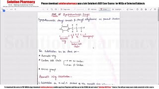 Class 16 SAR of Sympathomimetic Agents  Medicinal Chemistry 01  Sympathomimetic Drugs  BPharma [upl. by Salvay]