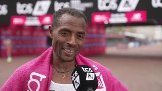 Kenenisa Bekele Lowers Mens Masters World Record At London Marathon Still Hopes For Faster Times [upl. by Aisatsana]