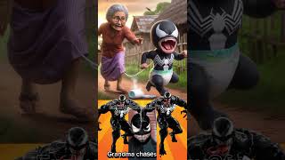 Grandma chases Superhero marvel amerika spiderman avanger [upl. by Hakym]