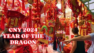 🧧🧨 Chinatown Complex Singapore Chinese New Year 2024  Year of the Dragon Decoration [upl. by Derrik55]