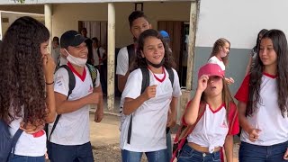 DEIXANDO KAMYLINHA NA ESCOLA  PRIMEIRO DIA DE PIERCING DELA NA ESCOLA 😱 [upl. by Taber]