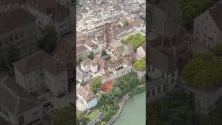 Vertical video Basel Switzerland Basel Cathedral Basel is a city on the Rhine River in northw [upl. by Ynohtnacram]