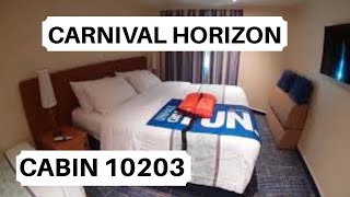 Carnival Horizon Cabin 10203 Category 4J  Interior Stateroom with Picture Window [upl. by High]