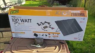 Harbor Freight 100W Solar Kit Full Review  Day 1 [upl. by Gunther]