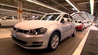 VW Golf Mk 7 Production Line Wolfsburg [upl. by Ynolem]