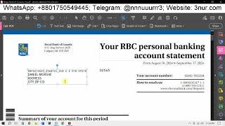 RBC Bank Statement Template rbc bank statement template [upl. by Norma]