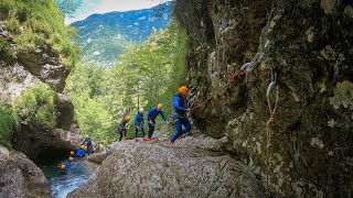 Canyoning in river Sušec Soča valley Bovec Slovenia with Sport Mix team [upl. by Leva]