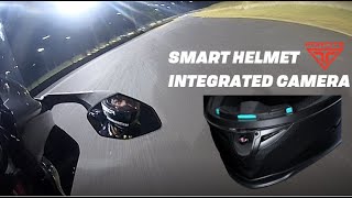 Yamaha R1M Racetrack POV at night w Forcite MK1 Smart Helmet [upl. by Atelra]