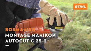 Montage maaikop AutoCut C 252  STIHL Bosmaaiers [upl. by Savart958]