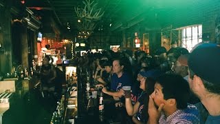 Fans react to the Cubs winning the World Series in a Los Angeles Bar [upl. by Issirk]