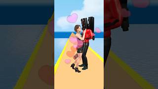 Skibidi Romantic Kiss Run With Speakerman and Astro Duchess skibiditoilet speakerman tvman [upl. by Annaihs62]