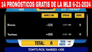 14 Pronósticos GRATIS de la MLB para Hoy Viernes 6212024 [upl. by Rora]