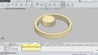 Helical Gear Internal with Animation Video Tutorial SolidWorks [upl. by Edmon]