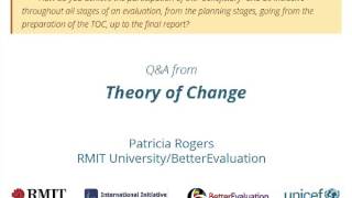 Theory of Change  Participation of the beneficiary through all stages [upl. by Thill]