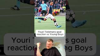 Youri Tielemans goal reaction vs Young Boys avfc championsleague youngboys tielemans reaction [upl. by Aneehsirk]