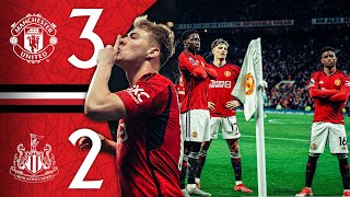 Mainoo Amad amp Hojlund Fire Home 🔥  Man Utd 32 Newcastle  Highlights [upl. by Oidualc]