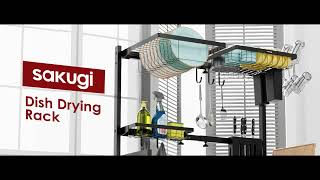 Sakugi Over The Sink Dish Drying Rack  SIMPLE INSTALLATION amp EASY TO CLEAN [upl. by Yrtnahc]