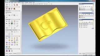 How to do a flag relief in ArtCAM ArtCAM relief tutorial [upl. by Annalla]