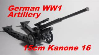 WW1 Lego German Artillery Tutorial [upl. by Anauqahc]