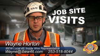 IBEW Local 46 Job site visits from March 2024 [upl. by Notsuh]