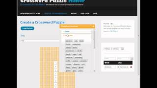 Crossword Puzzle Maker Tutorial [upl. by Haziza]