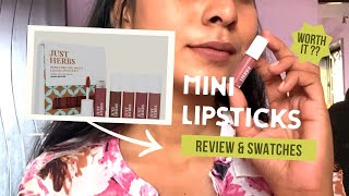 MY HONEST REVIEW  WORTH IT OR NOT  BUT OR NOT  JUST HERBS MINI LIPSTICK SET [upl. by Hecker]