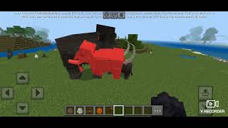 Wholly Mammoth and Smilodon Populator vs African Elephant and Bengal Tiger Minecraft 🐘🐅🆚🐘🐅 [upl. by Zerat]