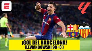 HATTRICK DE LEWANDOWSKI con un GOLAZO de tiro libre para el 42 del BARCELONA vs VALENCIA  La Liga [upl. by Korb400]