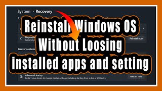 Reinstall Windows OS without losing Apps and Settings  Repair windows OS easily [upl. by Levenson]