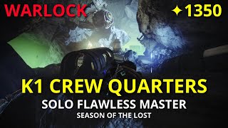 K1 Crew Quarters  Solo Flawless Master 1350 Lost Sector  Destiny 2 PS5 [upl. by Cathleen]