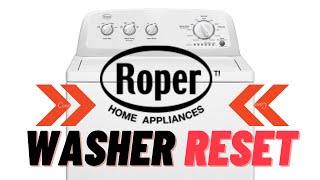 Roper Washer Reset  Reset your Roper Washing Machine [upl. by Naval177]