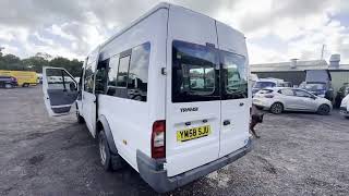 YM58SJU  2008 Ford TRANSIT 24 tdci ex MINIBUS part camper conversion [upl. by Nimzzaj563]