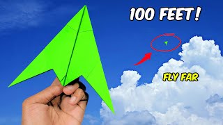 How to make a Paper Airplane that FLIES 100 FEET Triangle Plane Fly Far [upl. by Garin]