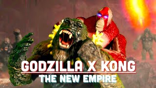 Godzilla x Kong The New Empire  Kong vs Skar King  Stop Motion [upl. by Eedak]