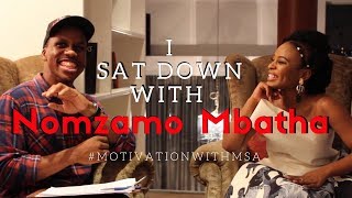 I sat down with Nomzamo Mbatha on her Graduation Eve MotivationwithMsa [upl. by Knowling652]