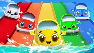 Five Little Cars Go Swimming  Learn Colors  Kids Cartoon  Funny Kids Songs  Cartoons  BabyBus [upl. by Mathew822]