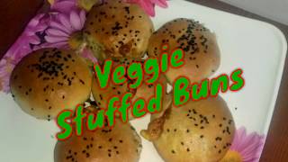 Veggie Stuffed Buns  Veg Dinner Rolls 😋 [upl. by Kabab]