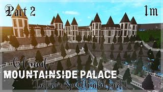 Colonial Mountainside Palace Pt 23 int speedbuild  1M  Bloxburg Speedbuild  lizxrila [upl. by Oliana]